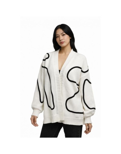 Cardigan Oversized Tejido Mujer | Suéter de Algodón Artesanal | Tejidos Alcor