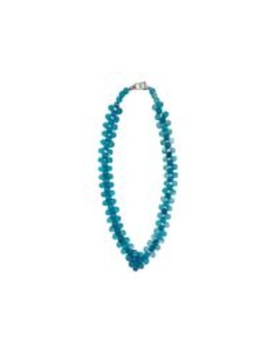 Collar Gargantilla Ágata azul Pulido 40.1 Cm Mujer