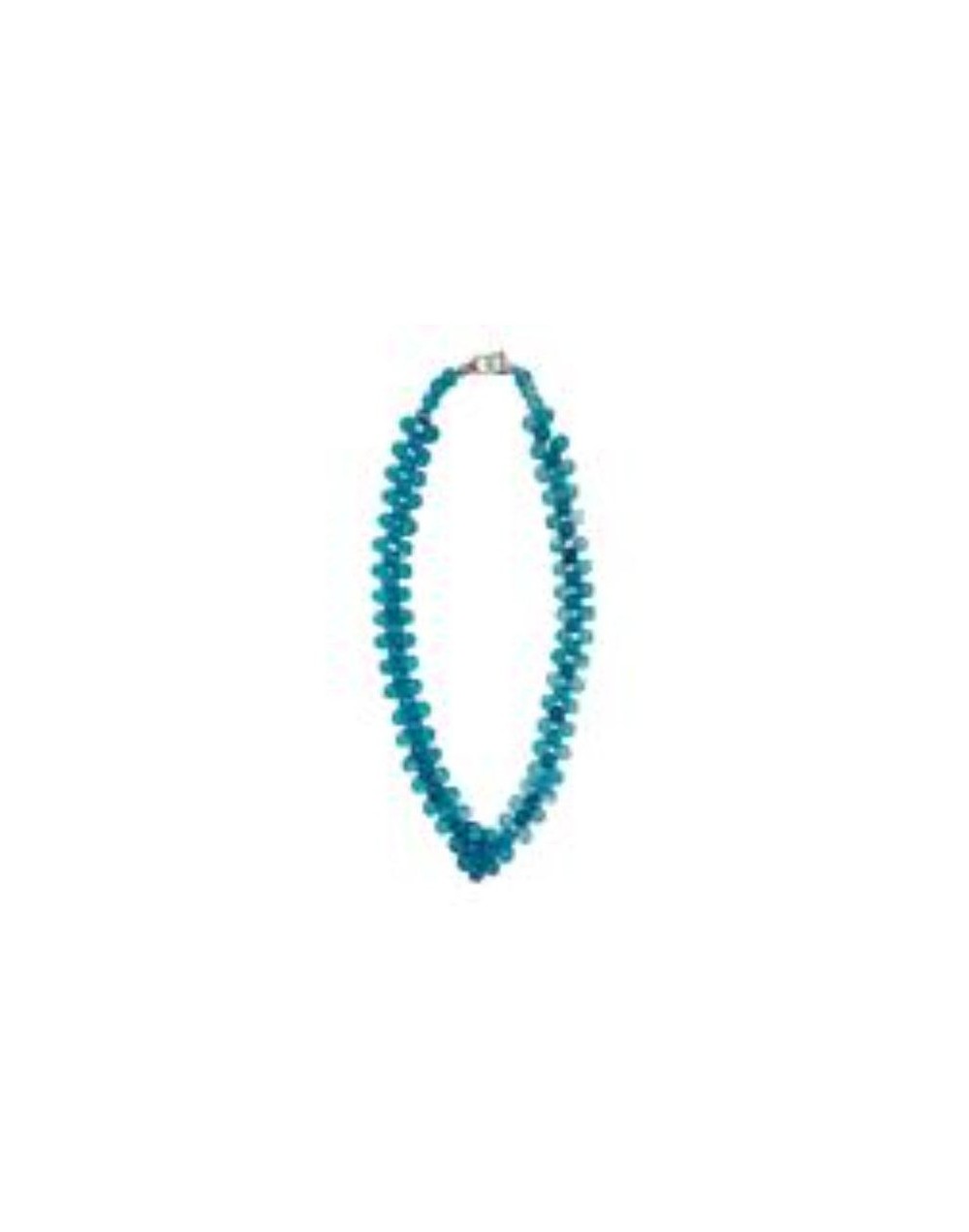Collar Gargantilla Ágata azul Pulido 40.1 Cm Mujer