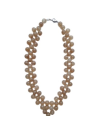 Collar De Citrino En V Pulido 40.2 Cm 