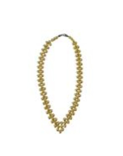 Collar De Acerina Dorada En V 46 Cm