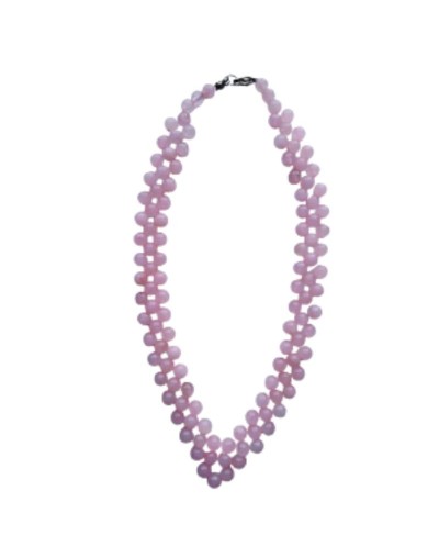 Collar Genérico De Cuarzo Rosa V 42, Cm Pulido