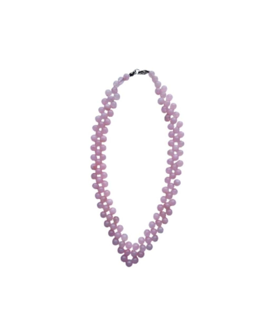 Collar Genérico De Cuarzo Rosa V 42, Cm Pulido