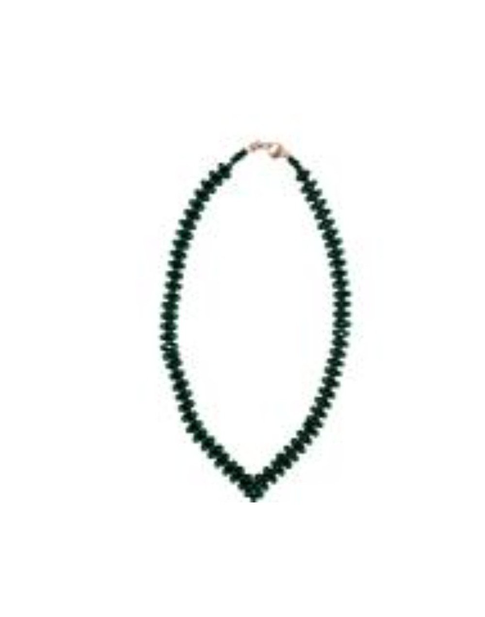 Collar De Perlas Sintéticas En V Verde Esmeralda