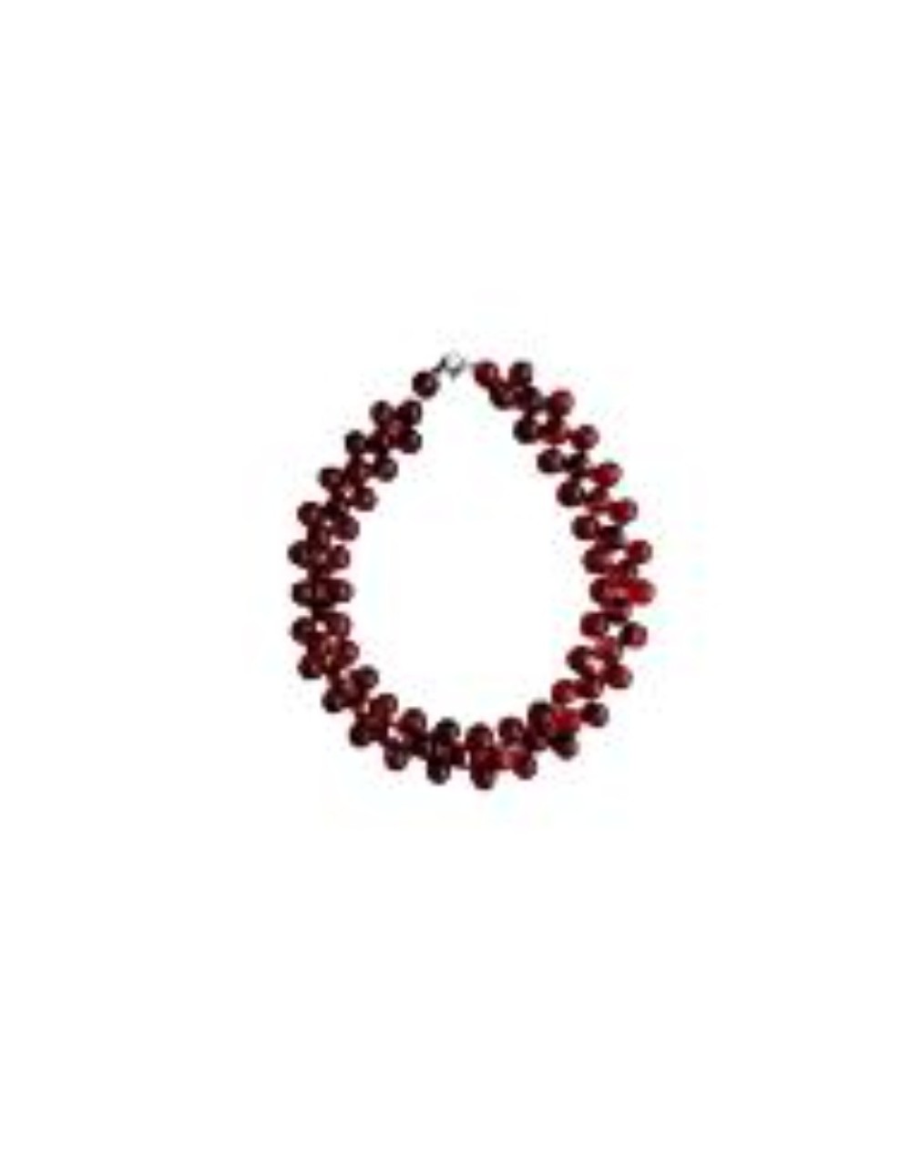 Collar Gargantilla Doble Vuelta Cristal Rojo Brillante 38 Cm