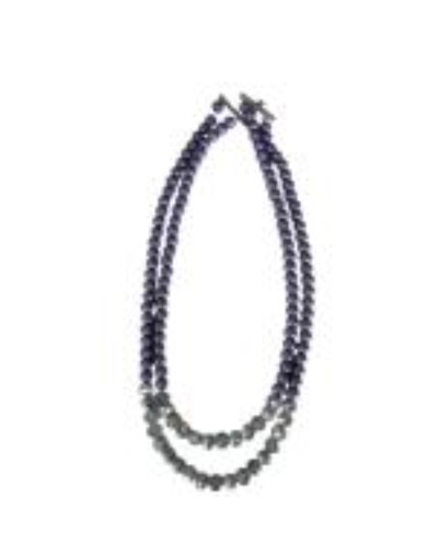 Collar De Perlas Sintéticas Y Cristales Lila 51,2 Cm