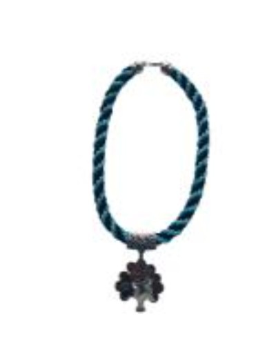 Collar Kumihimo Cordón Tejido Artesanal Con Dije