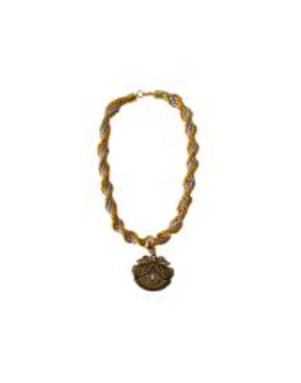 Collar Kumihimo 43.2 Cm Hilo Seda Tejido A Mano