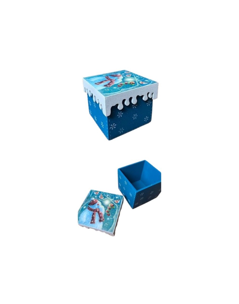 Caja Navideña decorativa en Madera Mdf 