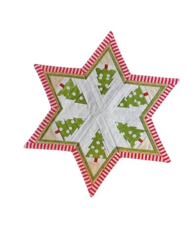 Centro de Mesa Navideño en Tela 