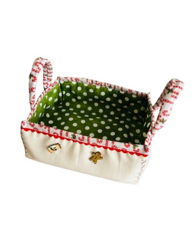 Cesta Rectangular panera Navideña