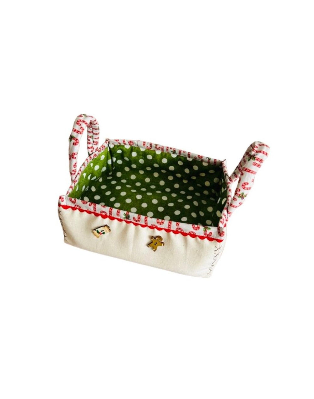 Cesta Rectangular panera Navideña