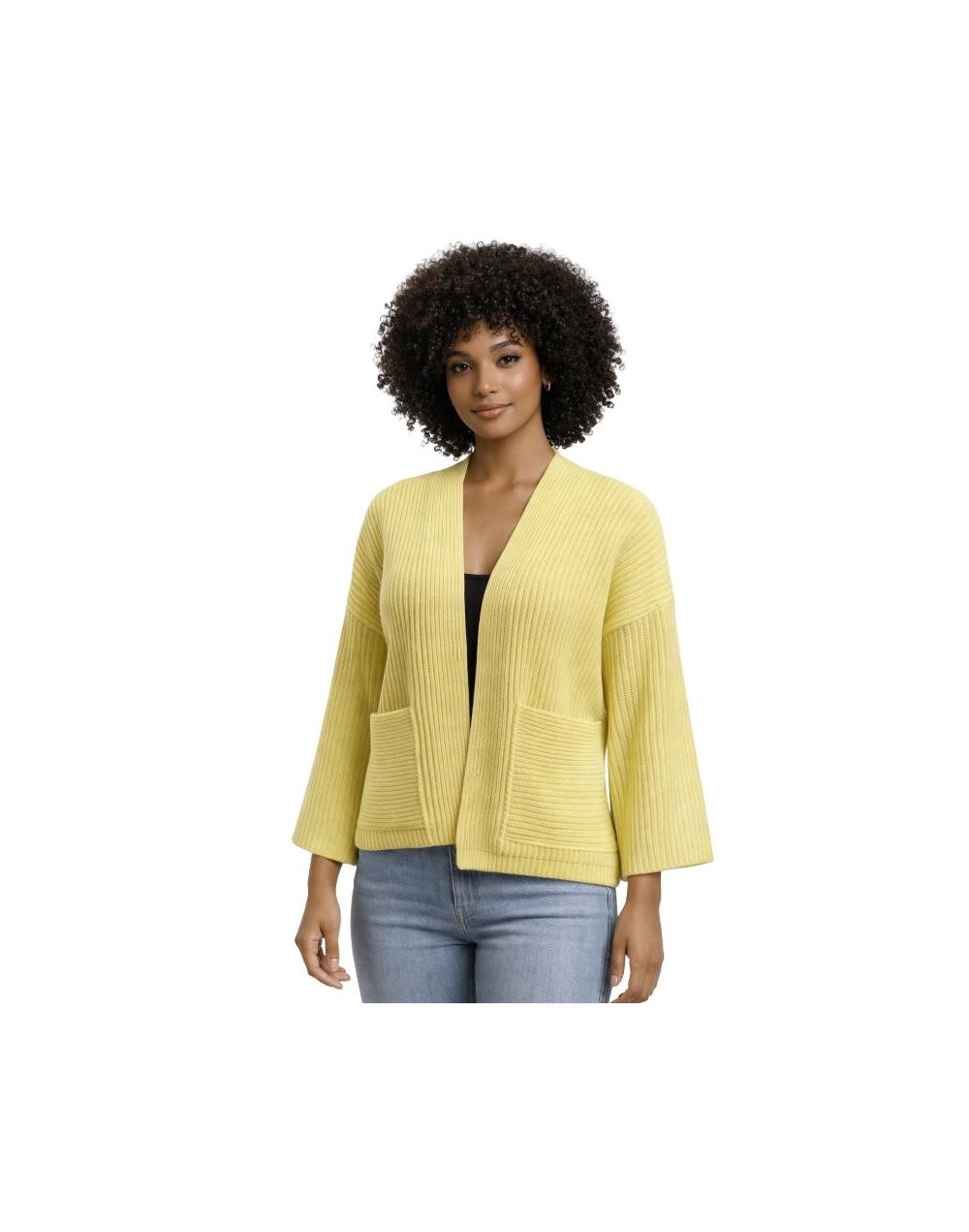 Cardigan Acanalado Tejido Mujer | Suéter de Algodón Artesanal | Tejidos Alcor
