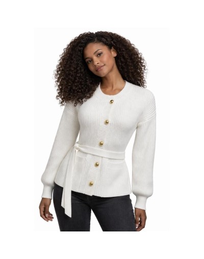 Cardigan con Cinturón Tejido Mujer | Suéter Largo en Algodón | Tejidos Alcor