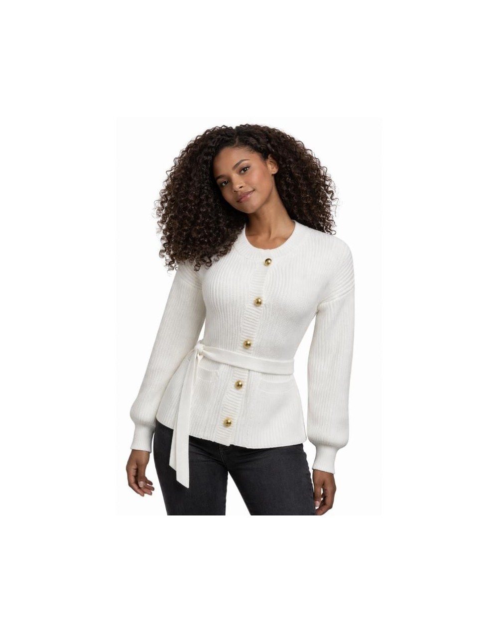 Cardigan con Cinturón Tejido Mujer | Suéter Largo en Algodón | Tejidos Alcor