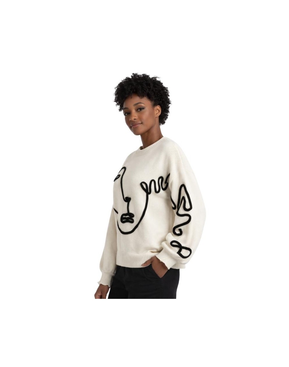 Cardigan Silueta Tejido Mujer | Suéter Artesanal en Algodón | Tejidos Alcor