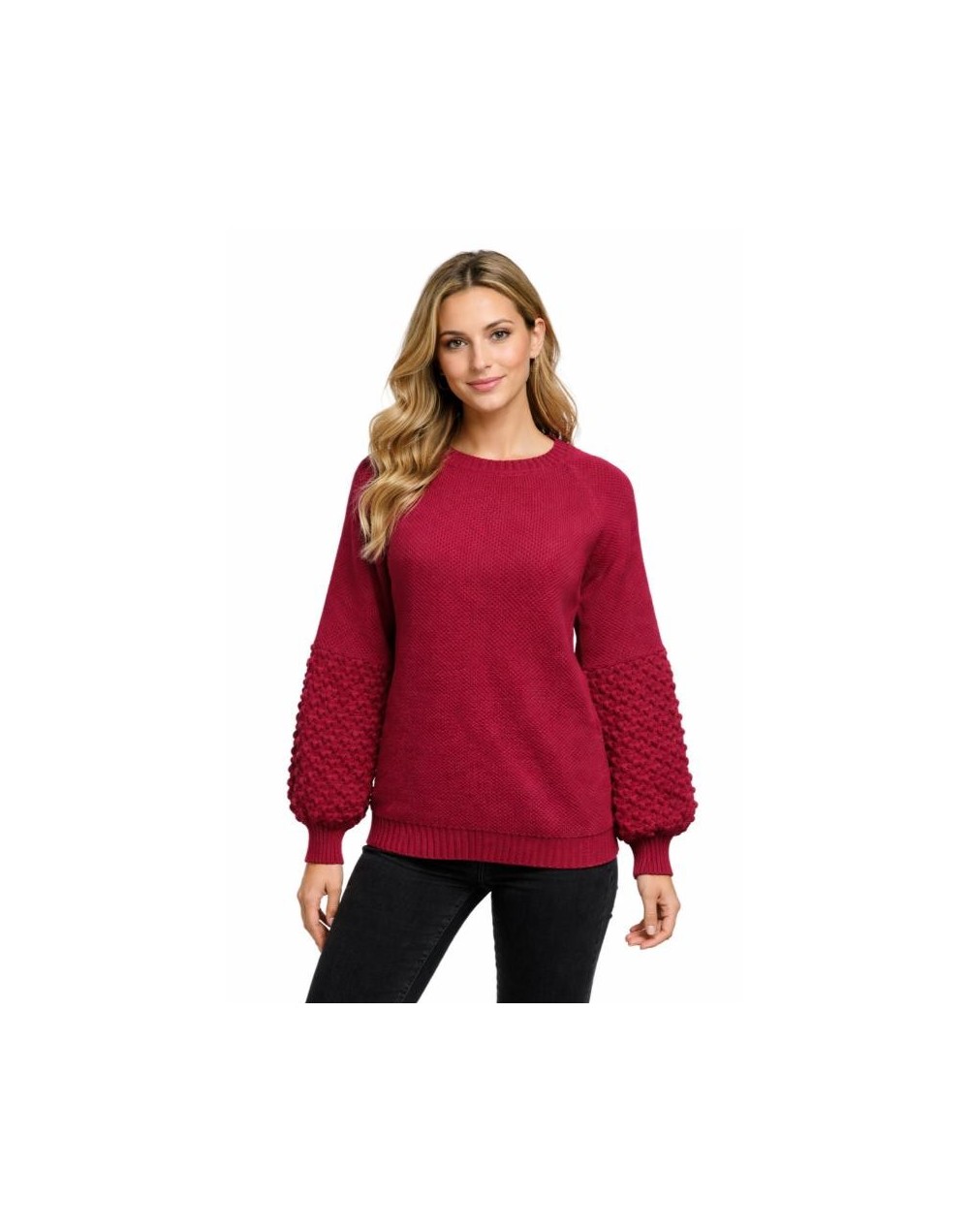 Buzo Manga Burbuja Tejido Mujer | Suéter Manga Globo en Algodón | Tejidos Alcor