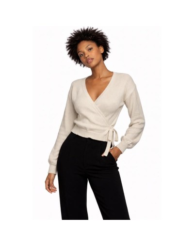 Blusa Cruzada Mujer Tejida | Blusa Elegante en Algodón | Tejidos Alcor