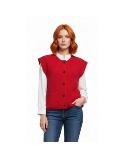 Chaleco Sabana Tejido Mujer | Chaleco en Algodón Artesanal | Tejidos Alcor