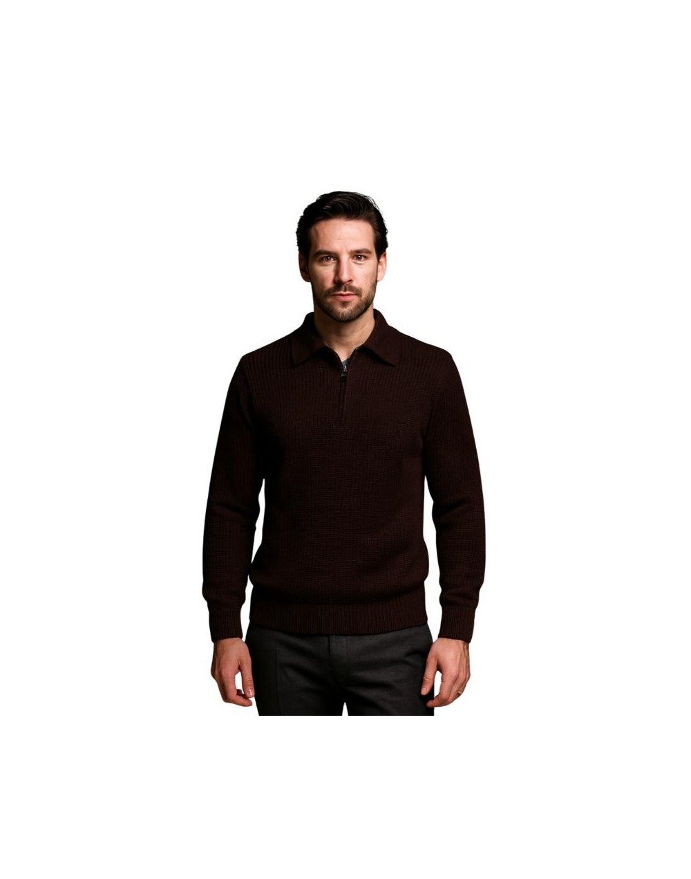 Suéter Hombre con Cremallera | Sweater Tejido en Algodón | Tejidos Alcor