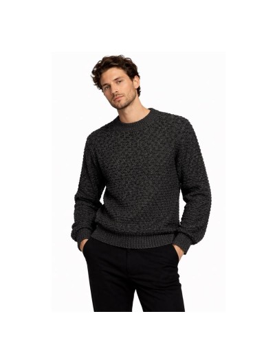 Buzo Tejido Hombre Puntada Gruesa | Suéter Abrigado Artesanal | Tejidos Alcor