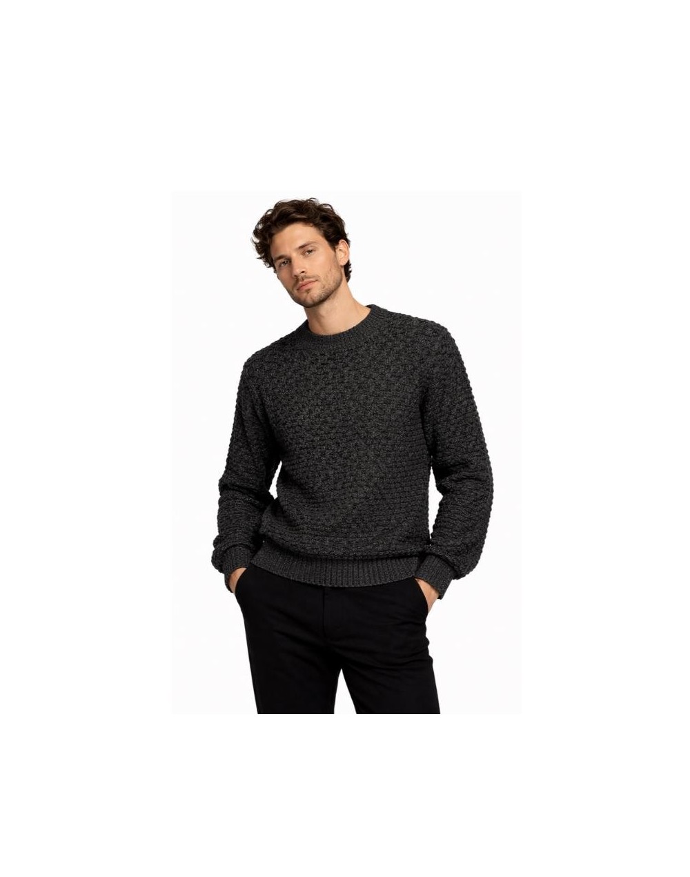 Buzo Tejido Hombre Puntada Gruesa | Suéter Abrigado Artesanal | Tejidos Alcor