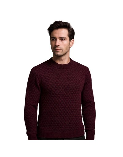 Buzo Tejido Hombre Puntada Gruesa | Suéter Abrigado Artesanal | Tejidos Alcor