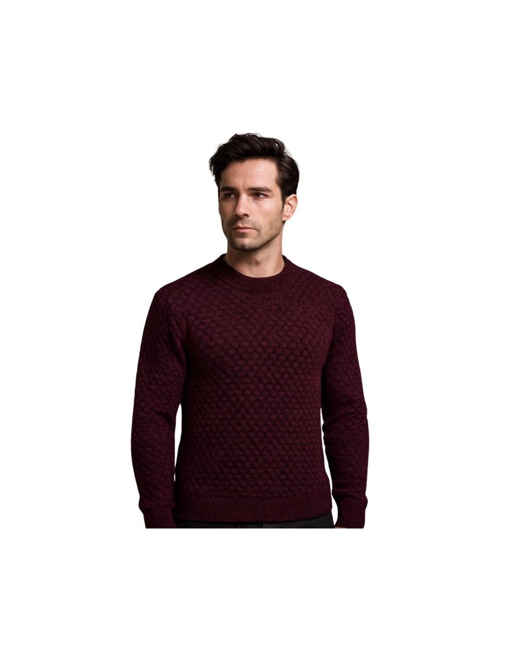 Buzo Tejido Hombre Puntada Gruesa | Suéter Abrigado Artesanal | Tejidos Alcor