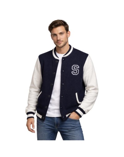 Chaqueta Universitaria Hombre | Estilo Varsity Casual | Tejidos Alcor