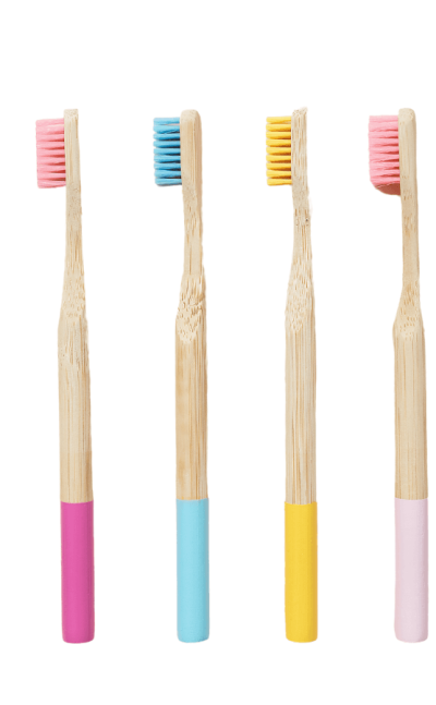 Cepillo de dientes de bambú redondo