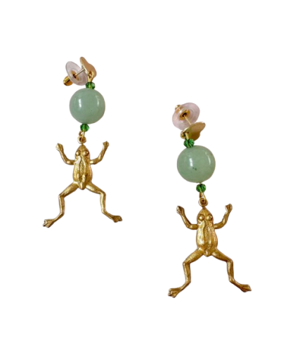 Aretes Litoria áurea Frog