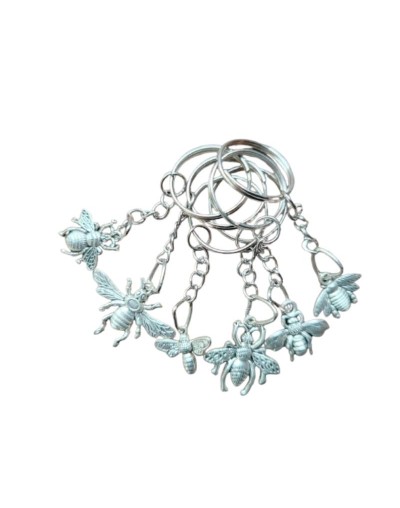 Llavero de abejas metálico | Accesorio elegante y original