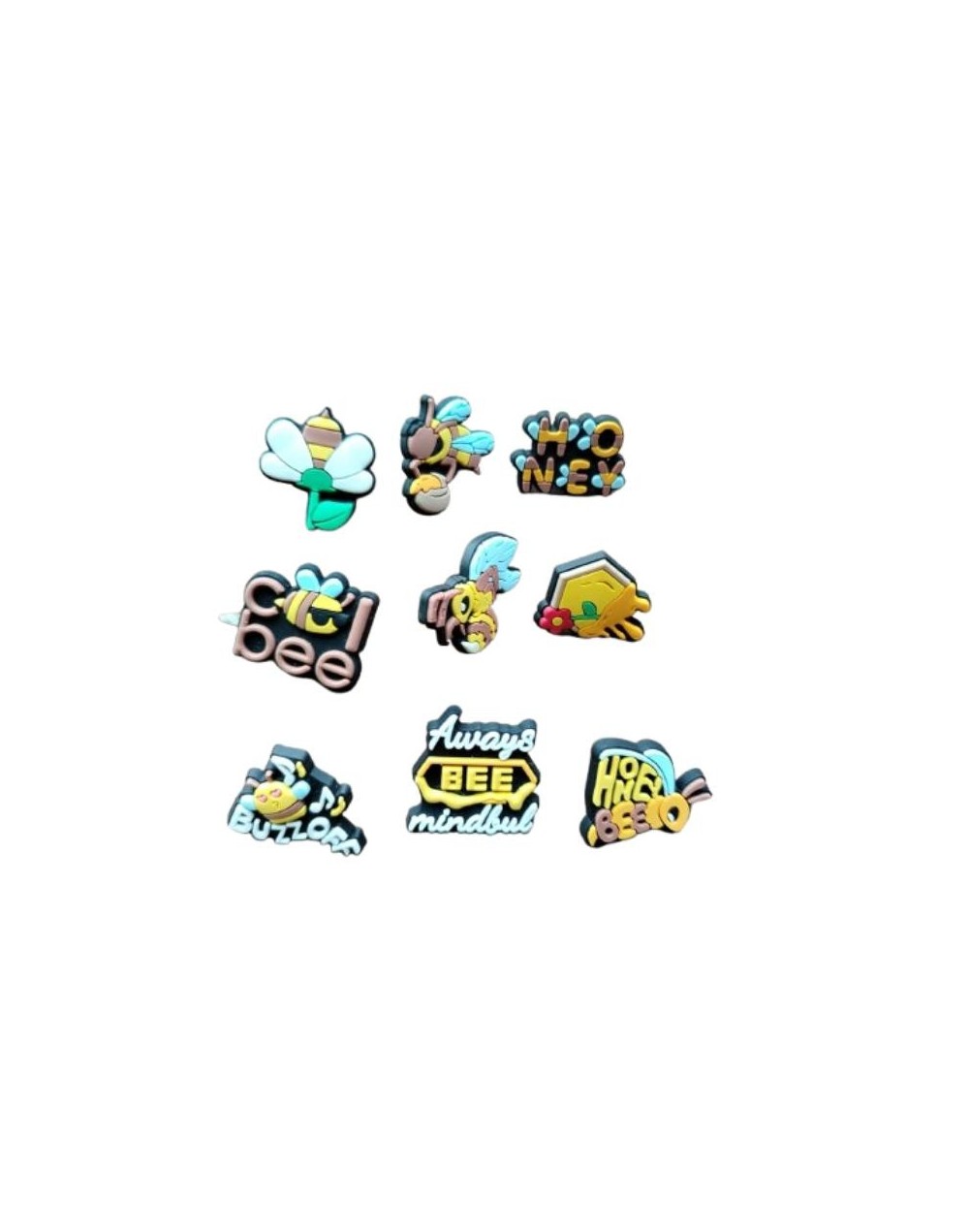 Pines de abejas en silicona | Broches decorativos para ropa y mochilas