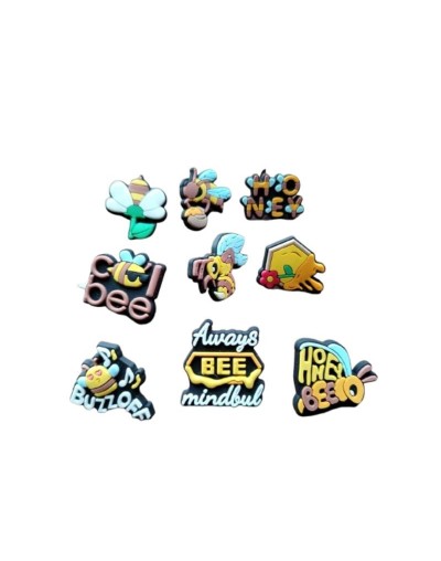 Pines de abejas en silicona | Broches decorativos para ropa y mochilas