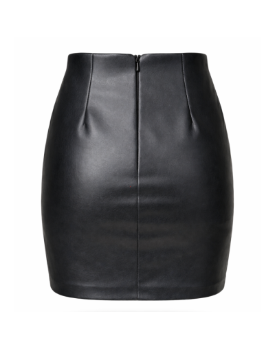 Falda Mini en Polipiel Negra DUHERSH FL14