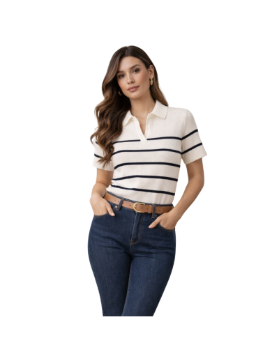 Blusa Tejida Cuello Polo DH BL24