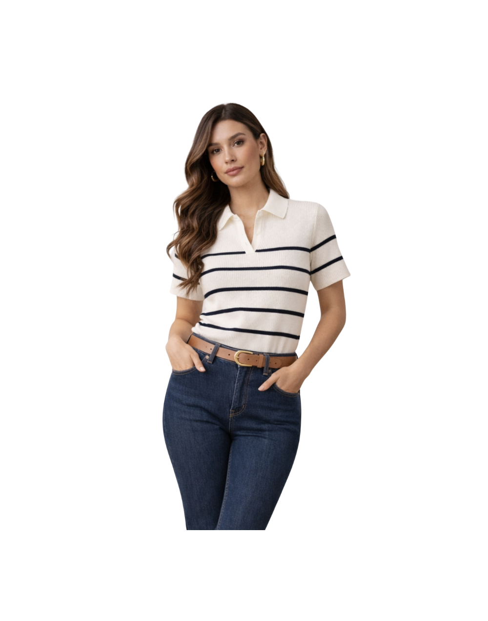 Blusa Tejida Cuello Polo DH BL24