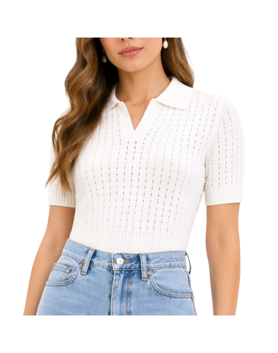 Blusa Tejida Polo Atemporal Duhersh BL25