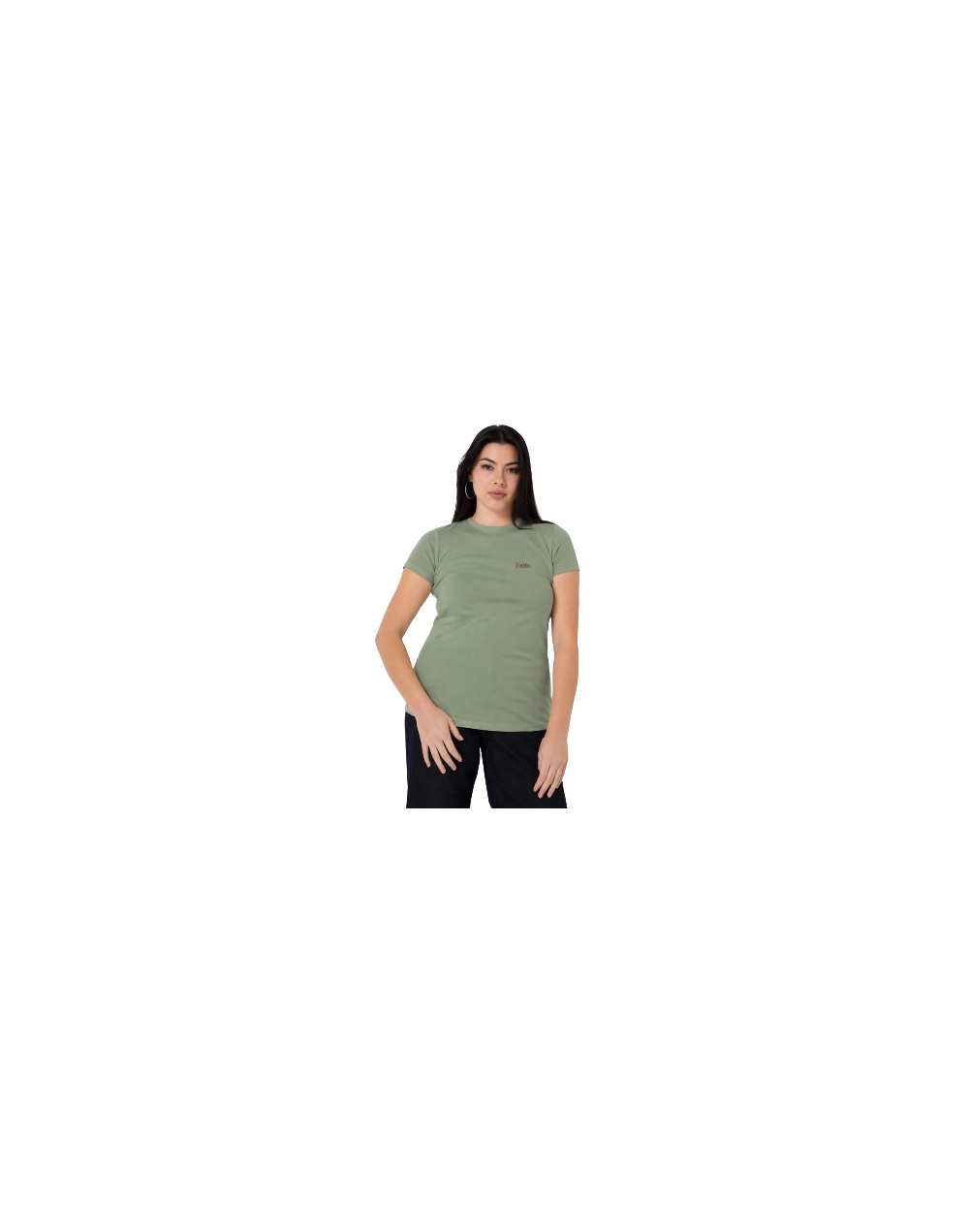 Camiseta Verde oliva – Bordado Faith