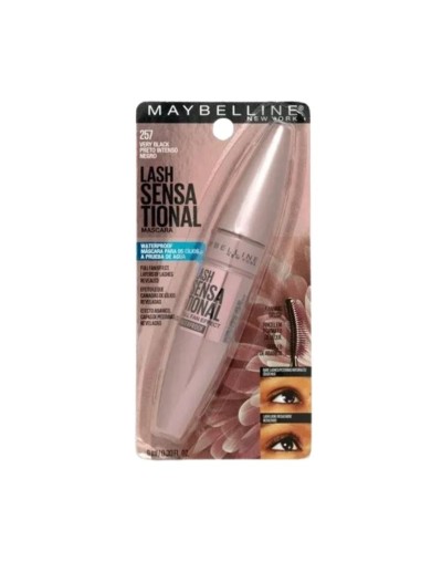 Maybelline Lash Sensational Máscara Waterproof Very Black