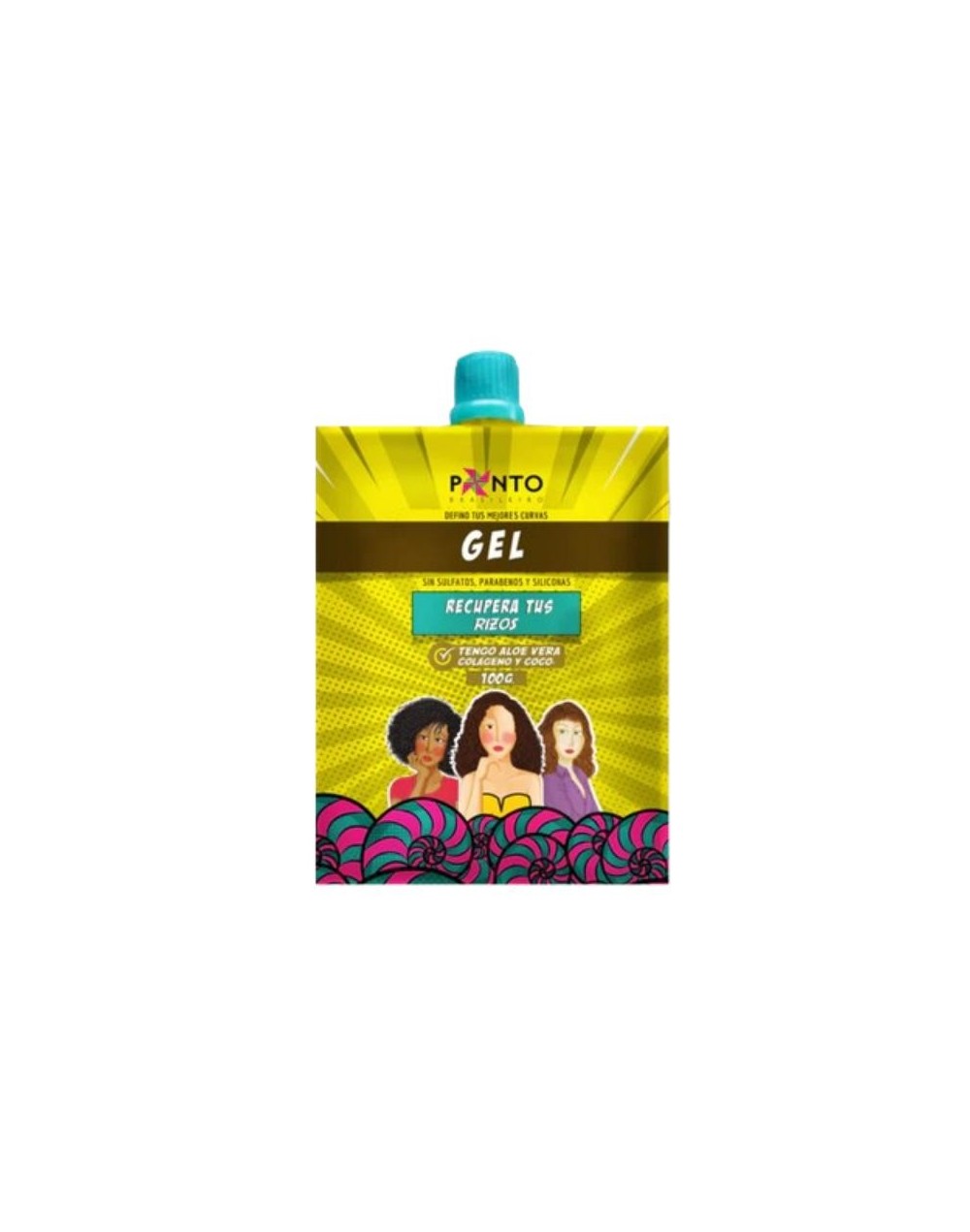Ponto Brasileiro Gel para Rizos con Aloe Vera, Colágeno y Coco