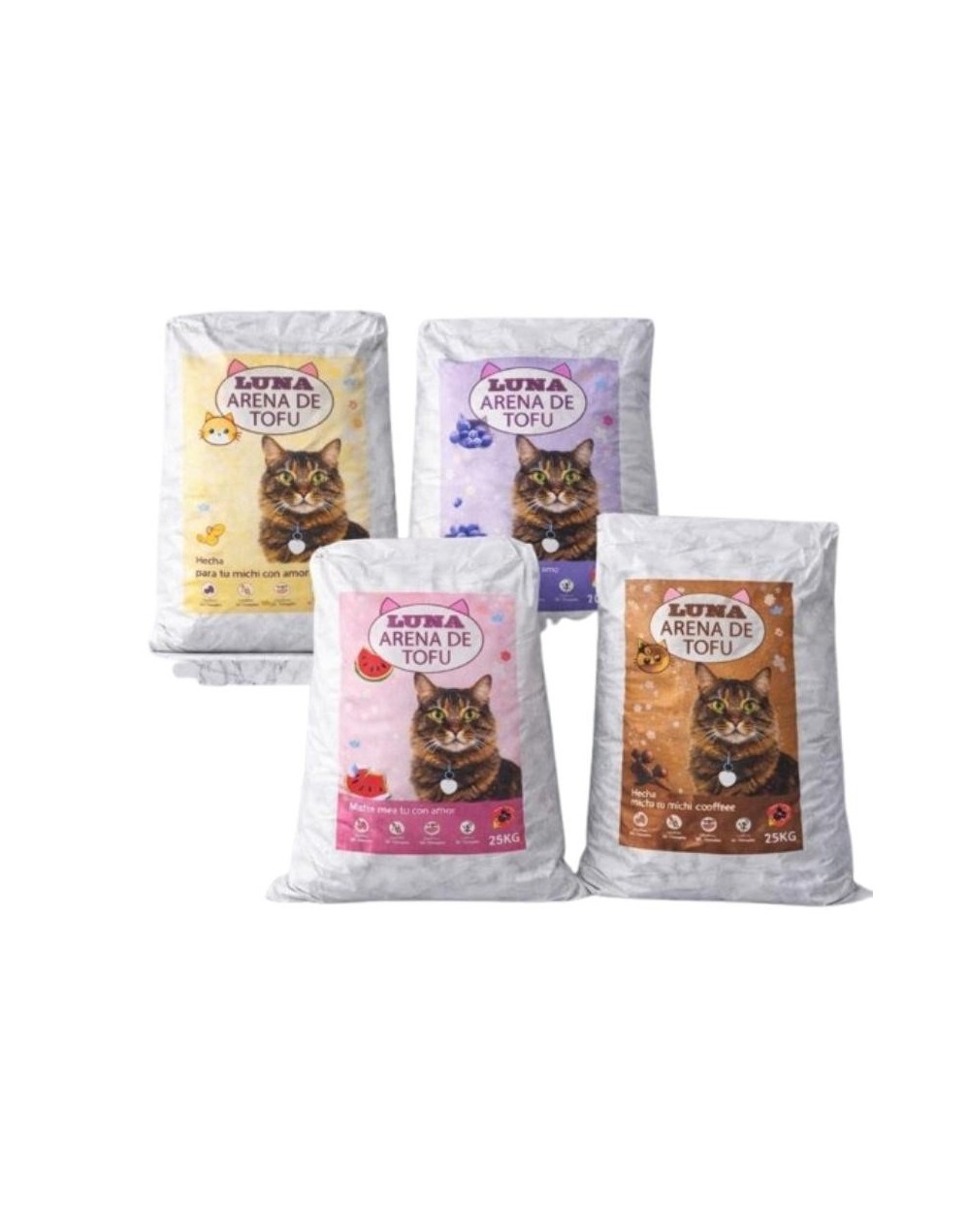 ARENA DE TOFU PARA GATOS 25 KG