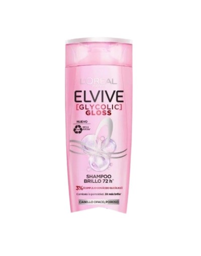 L'Oréal Paris Elvive Glycolic Gloss Shampoo Brillo 72h