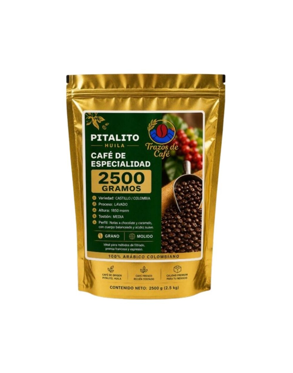 Café de Especialidad 2.5kg Pitalito Huila | Grano o Molido  