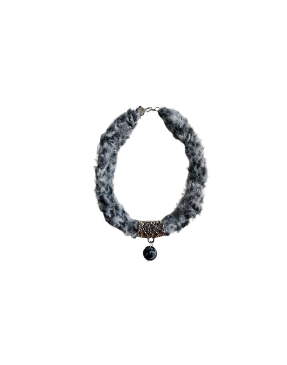 Collar Gargantilla de Piel Sintética en Macramé 