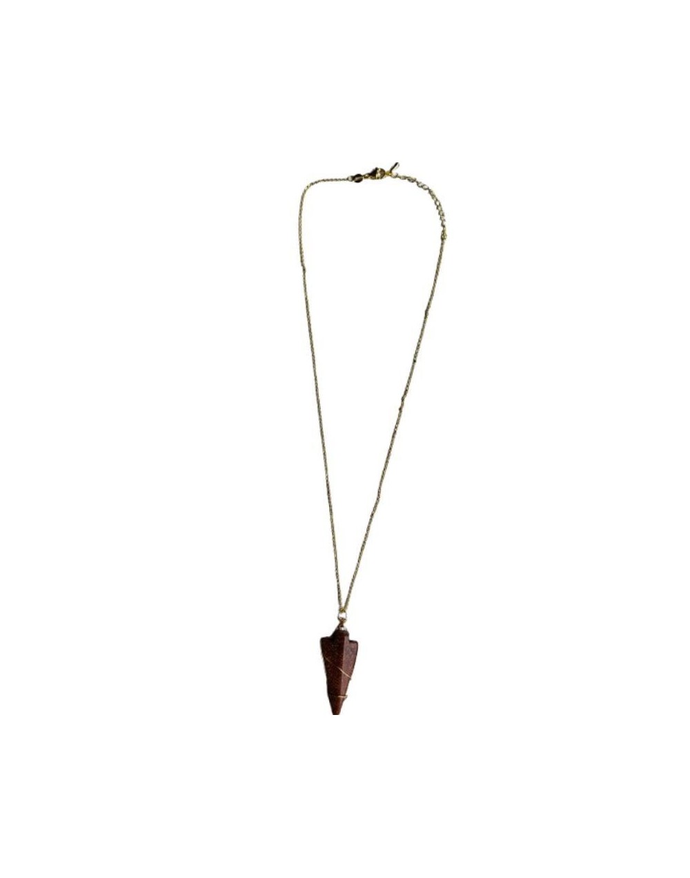 Collar Cadena de Rodio y Dije Lluvia de Oro 