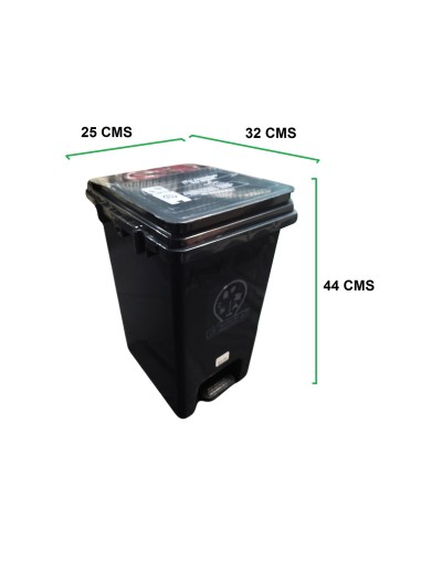 Punto ecológico pedal de 20 litros de tres puestos para residuos 