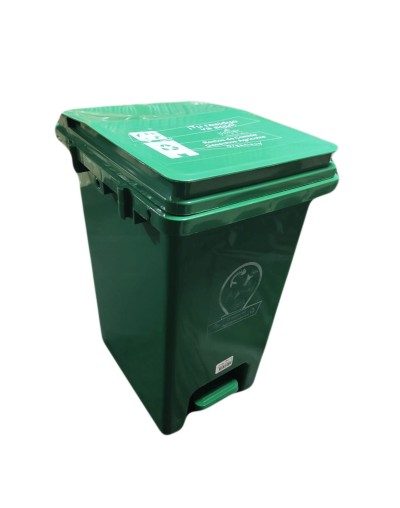 Punto ecológico pedal de 20 litros de tres puestos para residuos 