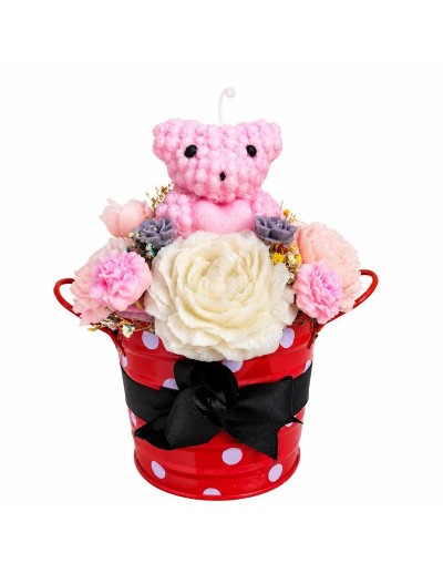 Bouquet Teddy Candle