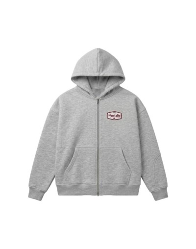 HODDIE GRIS ZIPPER DOBLE ZIP